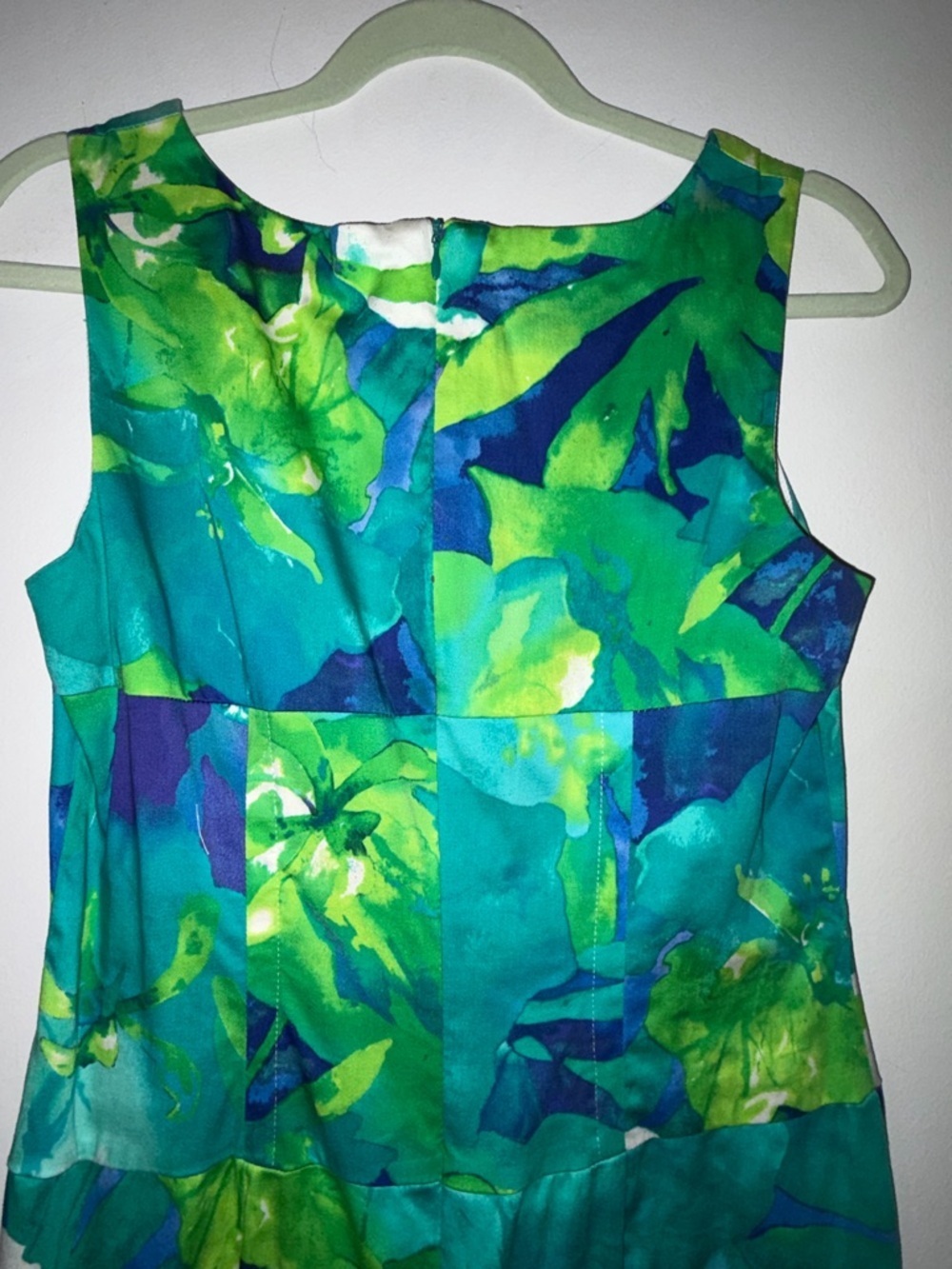 AGB Teal, Turquoise & Lime Floral Midi Dress - Picture 6 of 8